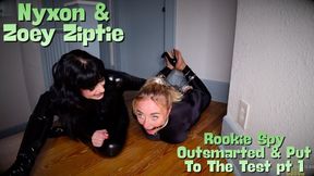 Nyxon & Zoey Ziptie Rookie Spy Outsmarted & Put To The Test pt 1 1080p