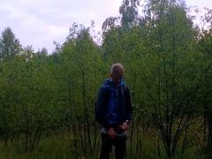 Outdoor Twink Peeing in the Woods