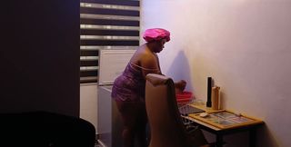 Domestic Duties: Ebony Fat Ass Babe Bending Over