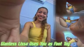Giantess Lissa uses you as foot toy