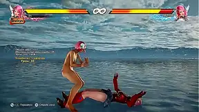 Alisa Burns Up the Arena with Steamy Strip Tease in Wild Tekken XXX Adventure