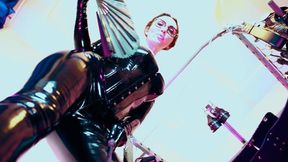 Domina Eva Latex PVC Vinyl Fetish Big Ass&#x1F351; Milf Femdom Mistress Sexy Goddess Glasses Leggins
