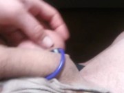 POV Transgirl, First Time Using Sliding Double Sex Ring; No Audio