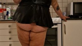 SSBBW Smoking Fetish Masturbation – Kitchen Toy Play & Voyeur Risk