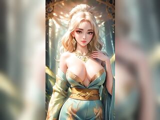 Beautiful magic hotty in forest with big titties (Ai models)