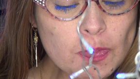 Awesome!! Endless Deepthroat with a Very Long String of Lights!