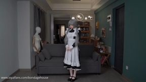 Maid doll in a vacuum bag