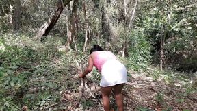 Tied and Outdoors the Owner Finds Me and Fucks Me