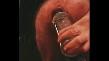 Pasta Sauce Bottle locked in my Ass.