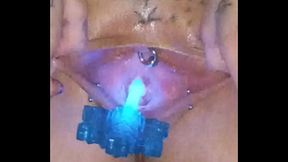 New Amateur Side Show!!Early Winter Special !Progress on stretching my Piss Hole !!! Watch my Smooth wet Pussy cum from the Training !!!!! Big Natural Tits!!!! GlowStick Show !!Watch till the End !!!!