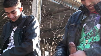 Scoout007 - Two young Gypsy boys jerk off their dicks at a casting!