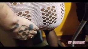 Dr Pussy2 - Vibrating Platform Salesman Fucks His Ebony Client in Lingerie
