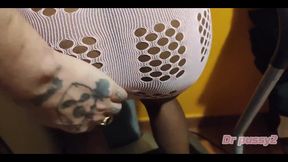 Dr Pussy2 - Vibrating Platform Salesman Fucks His Ebony Client in Lingerie