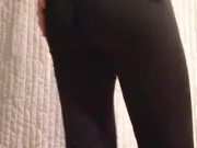 Wearing yoga pants