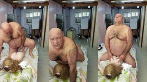 novinha quer que o velho va por cima dela