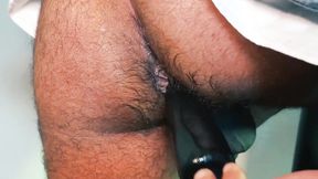 ”Sensual self assfucking & shaft jacking by unshaved Nichola Bardem”
