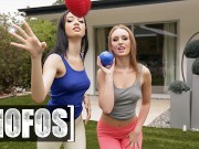 MOFOS - Horny BFFs Daisy Stone & Scarlett Bloom Lures Jay to Stretch their Pussy with His Huge Dick