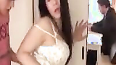 Japanese mother is approached by her horny stepson for sex