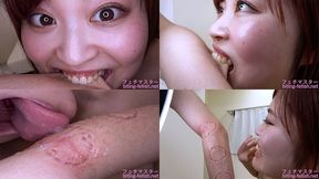 Ayaka- Biting by Japanese cute girl part2 bite-155-3 - wmv