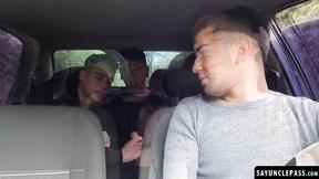 ”Dimitri Star & Luca Libra got into a sexy threeway fuck with Leo Blue”