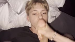 Twink Chokes Massive Cock Cum Gushes Face Destroyed