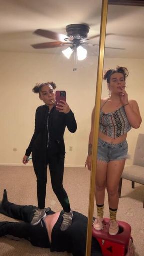 POV: double dom trample and foot domination