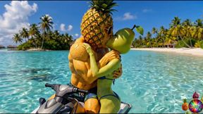 Episode 4 - Cute Pineapple Girl and Sweet Avocado Man Sharing Gentle Tropical Moments AI Hentai