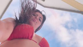 She Was Walking Alone in the Pool