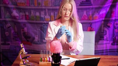 Hot Blonde Scientist Drains Cock in ASMR Experiment Roleplay