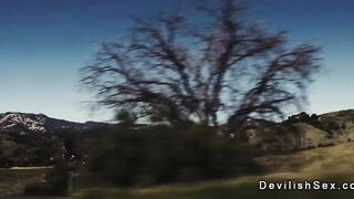 Big cock bf fucks blonde girlfriend on a ranch