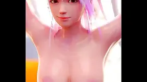 Honoka flaunts her curves in steamy anime delights