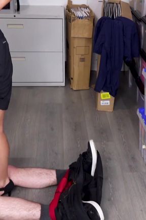 Kinky Latina walks all over Logan Xander&#039;s nuts
