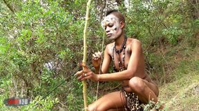 Skinny Ebony Hunter in Her Porn Sex Safari