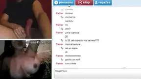 Tanned goddess watches huge member on webcam