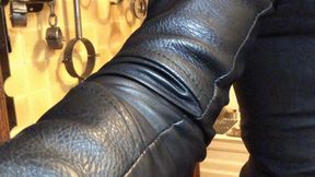 Worship Leather not allowed to cum!