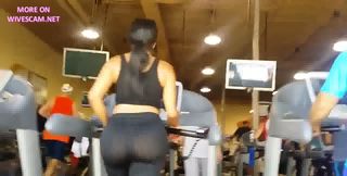 Amazing filthy treadmill booty