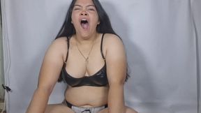 Sensual yawn with stretching