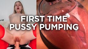 FIRST TIME PUSSY PUMPING Pussy Spanking Riding Creampie - 4K MOV