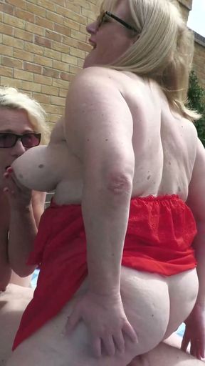 Big tits Milfs Public Outdoor Creampie Threesome with The Creampies and Catherine Can   Clip 1