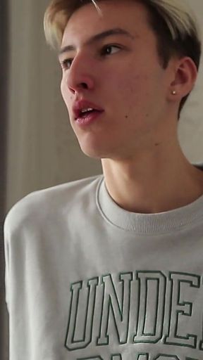 Two Guys with Big Cocks Fuck Cute Guy's Tight Asshole