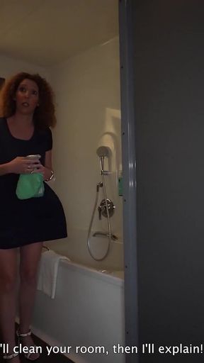 Perfect ass MILF French maid caught masturbating and anal fucked by hotel guest !!   Clip 1