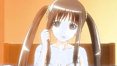 Brunette lesbians finger each other's pussies in hot hentai action