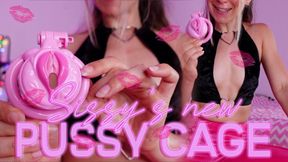 Sissy's new pussy-shaped cage - Sissy feminization