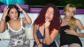 Latina billiards players fuck loser with dildo