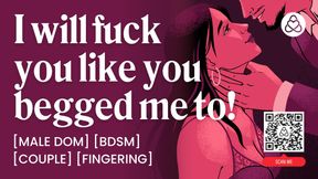 ASMR Audio Porn: Male Daddy Dom Fucks His Submissive Girlfriend Hard - BDSM &amp; Fingering - Erotic Audio Roleplay