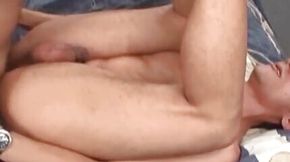 Two European homosexuals passionately kiss and anal fuck