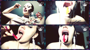 Chewing 3 tasty fishes! Vore Fetish!!