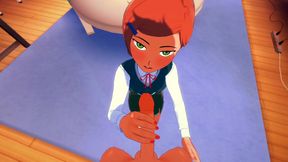 Ben Ten Cosplay Couple Enjoy Uncensored 3D Hentai Blowjob & Floor Pussy Action