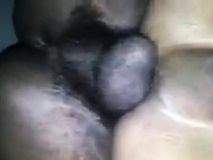 Black Bareback Amateur Cums in Ass