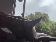 College couple fucks in dorm in missionary style condom slips off by accident